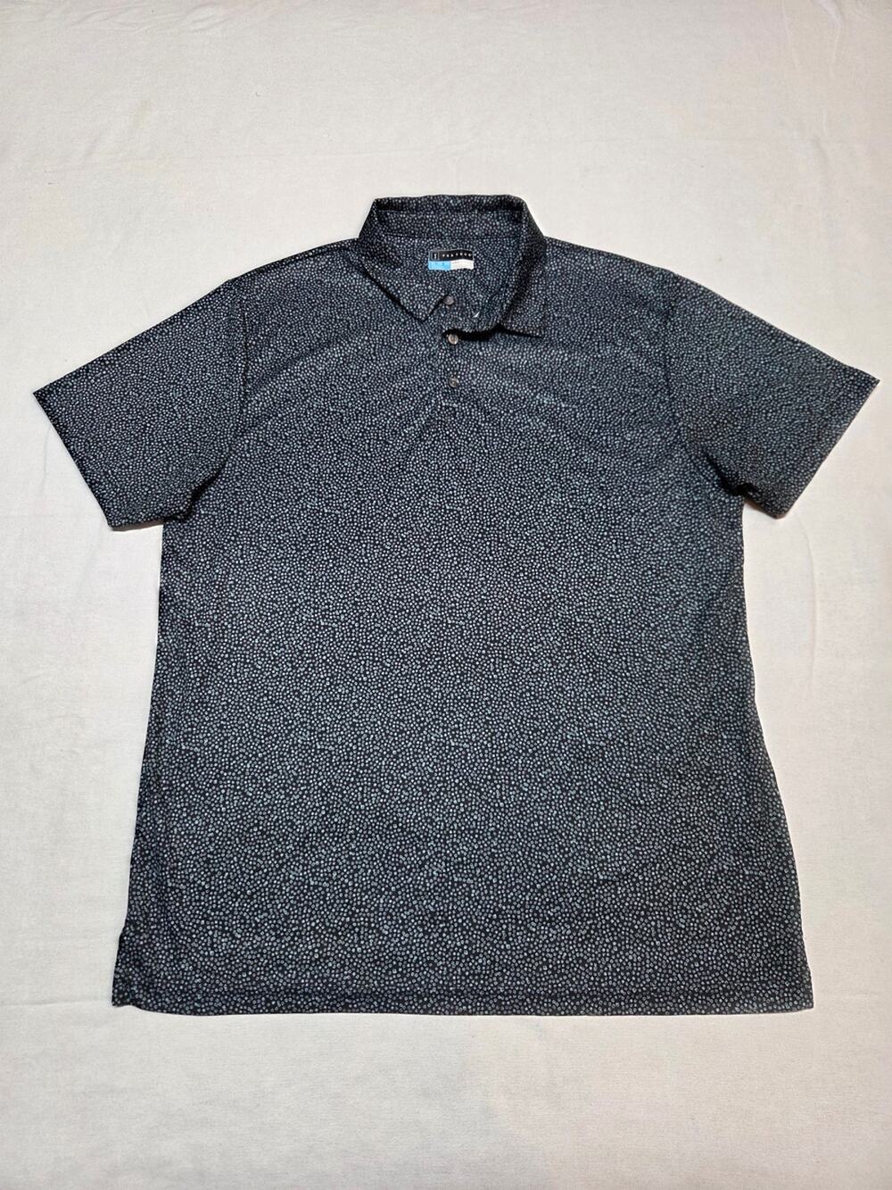 PGA Tour Black Microdot Short Sleeve Polo Size XL